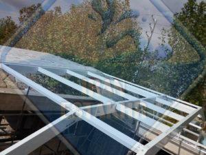 پروژه1، اجرای سقف شیشه ای 1 اجرای پروژه1. سقف شیشه ای