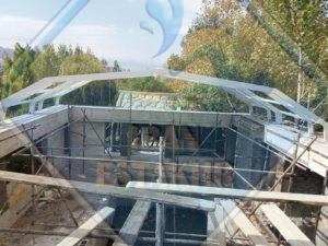 پروژه1، اجرای سقف شیشه ای