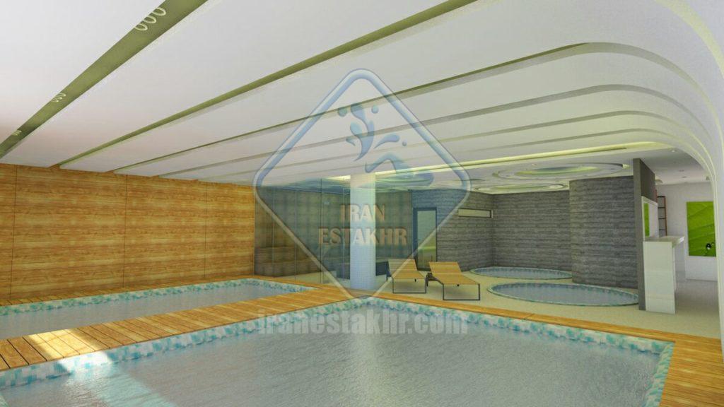 طراح و مجری پروژه آب درمانی عمومی کلینیک تخصصی دماوند شیراز 8 استخر کلینیک دماوند